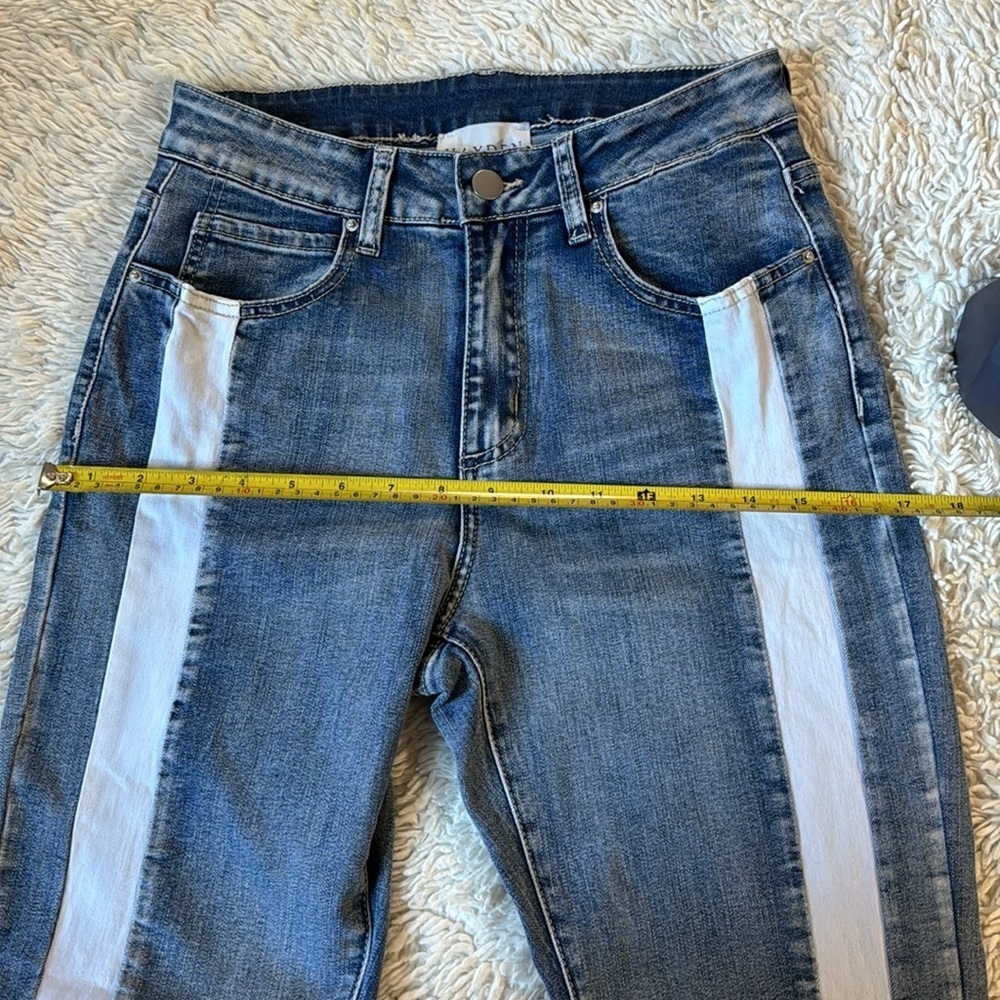 Hayden Stretch Snap Contrast Panel Jeans Size Small - Picture 7 of 15
